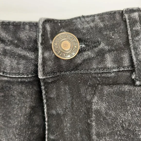 Womens Small Black Denim Distressed Short Shorts Fringed Frayed Hem - Picture 5 of 5